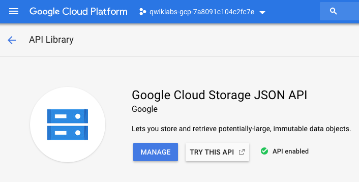 Google Cloud Storage API