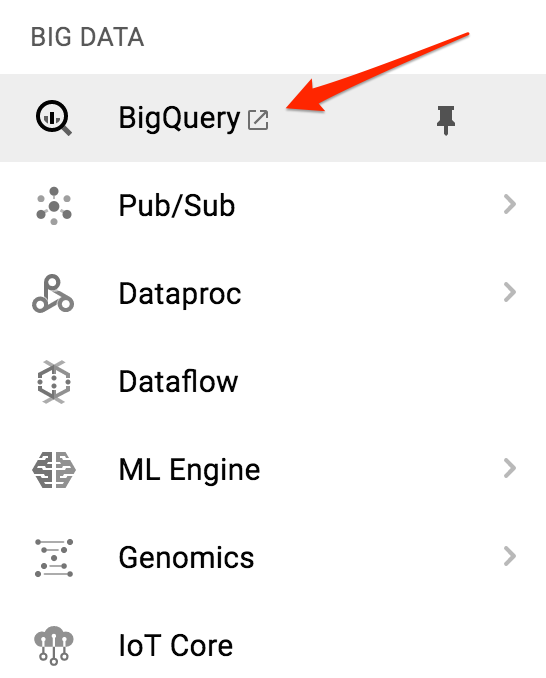 BigQuery in the Console