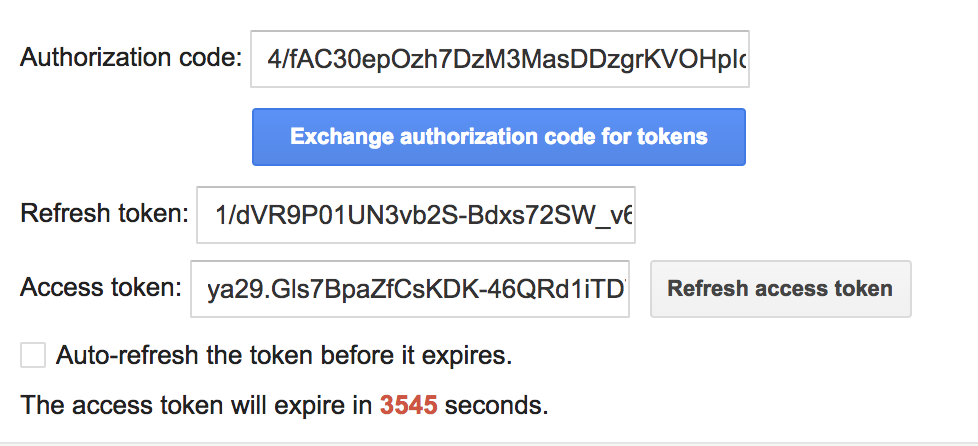 Exchange authorization code for tokens